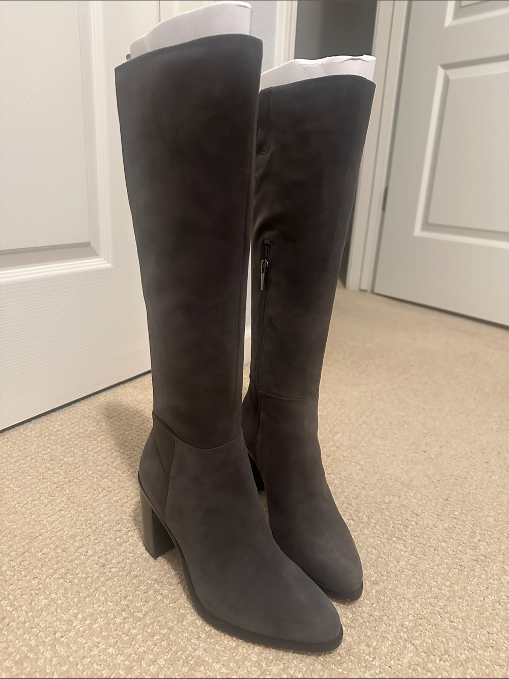 Vince Camuto Brand New Parnela Suede Over-the-Knee Boots - Charcoal Gray